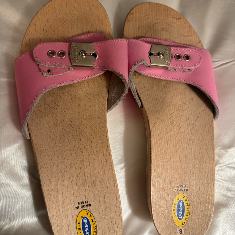 DR SCHOLLs THE ORIGINAL “ VINTAGE SANDALS Pink Leather Size-8